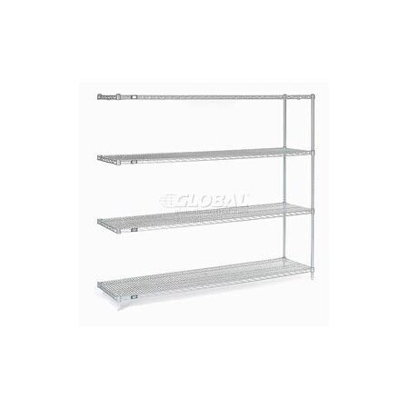 Global Equipment Nexel    Stainless Steel Wire Shelving Add-On 72"W x 18"D x 86"H A18728S